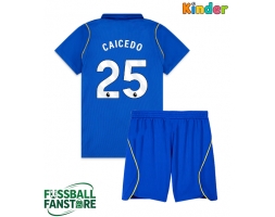 Chelsea Moises Caicedo #25 Replik Heimtrikot Kinder 2026-27 Kurzarm (+ Kurze Hosen)